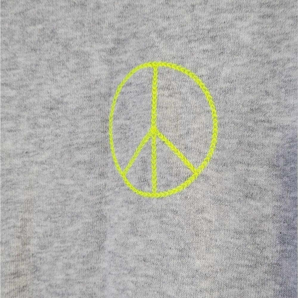 Elizabeth and James size XS peace sign gray hoodie - Picture 2 of 4